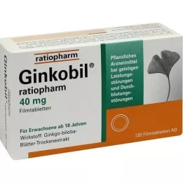GINKOBIL-ratiopharm 40 mg filmovertrukne tabletter, 120 stk
