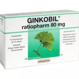 GINKOBIL-ratiopharm 80 mg filmovertrukne tabletter, 60 stk