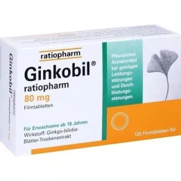 GINKOBIL-ratiopharm 80 mg filmovertrukne tabletter, 120 stk
