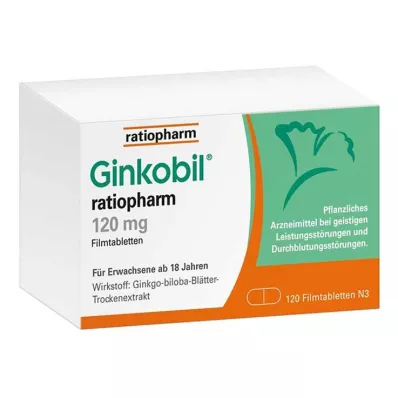 GINKOBIL-ratiopharm 120 mg filmovertrukne tabletter, 120 stk