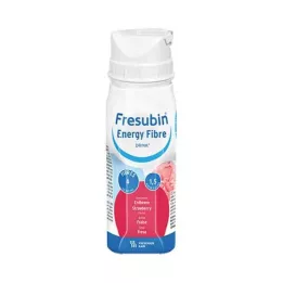 FRESUBIN ENERGY Fibre DRINK Jordbærdrikkeflaske, 4X200 ml
