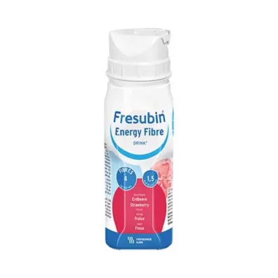 FRESUBIN ENERGY Fibre DRINK Jordbærdrikkeflaske, 4X200 ml