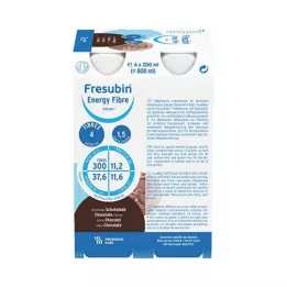 FRESUBIN ENERGY Fibre DRINK Chokoladekolbe, 4X200 ml