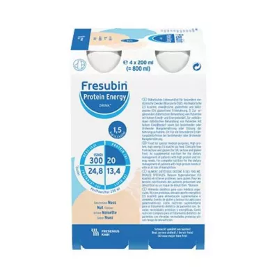 FRESUBIN PROTEIN Energi DRINK Nut drikkeflaske, 4X200 ml