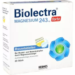 BIOLECTRA Magnesium 243 mg forte citron tabletter, 20 stk