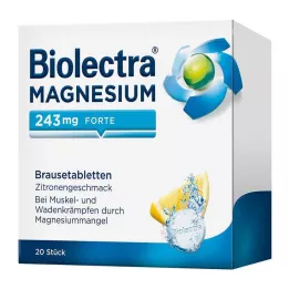 BIOLECTRA Magnesium 243 mg forte citron tabletter, 20 stk