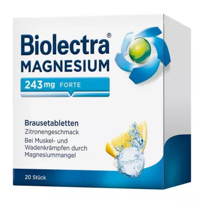 BIOLECTRA Magnesium 243 mg forte citron tabletter, 20 stk