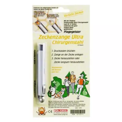 ZECKENZANGE Ultrakirurgisk stål, 1 stk