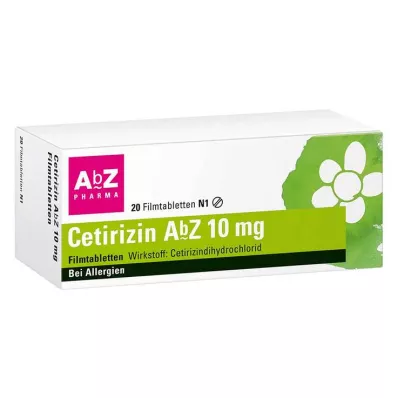 CETIRIZIN AbZ 10 mg filmovertrukne tabletter, 20 stk CETIRIZIN AbZ 10 mg filmovertrukne tabletter, 20 stk