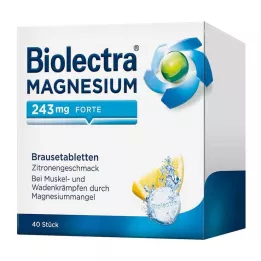 BIOLECTRA Magnesium 243 mg forte citron tabletter, 40 stk