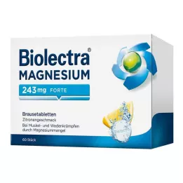 BIOLECTRA Magnesium 243 mg forte citron tabletter, 60 stk