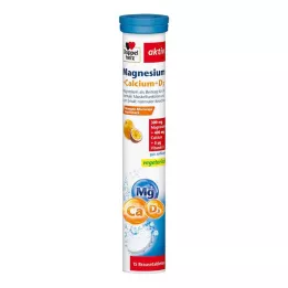 DOPPELHERZ Magnesium+Calcium+D3-brusetabletter, 15 stk