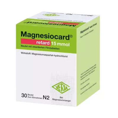 MAGNESIOCARD retard 15 mmol pose m.ret.filmtabl., 30 stk