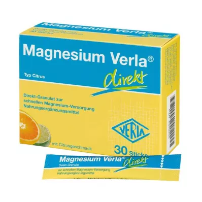 MAGNESIUM VERLA direkte granulat citrus, 30 stk
