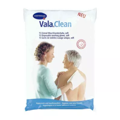 Valaclean bløde engangsvaskehandsker (15 stk.)