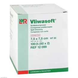 VLIWASOFT Spaltekompresser 7,5x7,5 cm sterile 4l, 50X2 stk