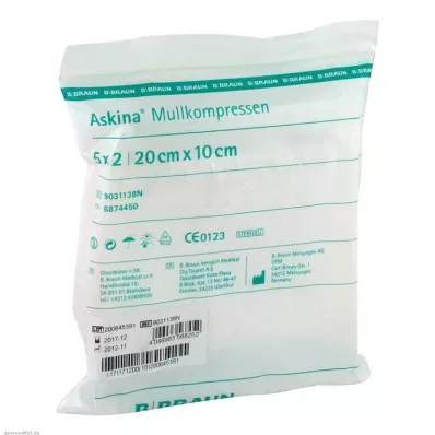 ASKINA Gazekompresser 10x20 cm sterile, 5X2 stk ASKINA Gazekompresser 10x20 cm sterile, 5X2 stk