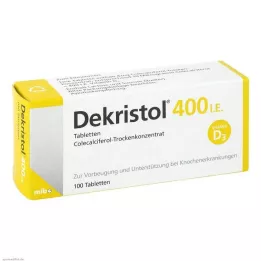 DEKRISTOL 400 I.U. tabletter, 100 stk