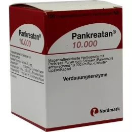 PANKREATAN 10.000 gastro-resistente hårde kapsler, 100 stk