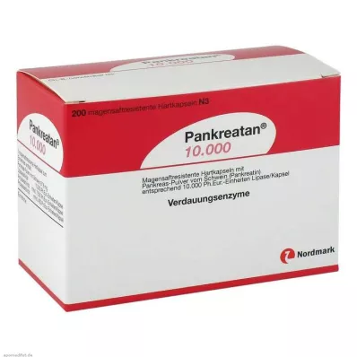 PANKREATAN 10.000 gastro-resistente hårde kapsler, 200 stk