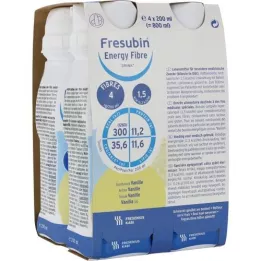 FRESUBIN ENERGY Fibre DRINK Vanilje drikkeflaske, 4X200 ml