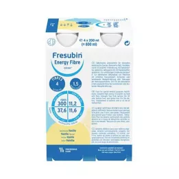 FRESUBIN ENERGY Fibre DRINK Vanilje drikkeflaske, 4X200 ml