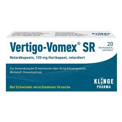 VERTIGO-VOMEX SR Kapsler med forlænget udløsning, 20 stk