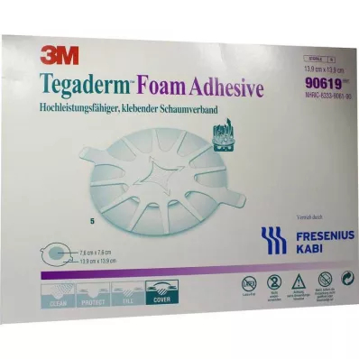 Tegaderm Foam Adhesive FK 13,9cm rund 90619, 5 stk Tegaderm Foam Adhesive FK 13,9cm rund 90619, 5 stk
