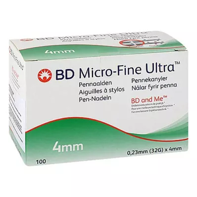BD MICRO-FINE+ 4 pennenåle 0,23x4 mm, 100 stk