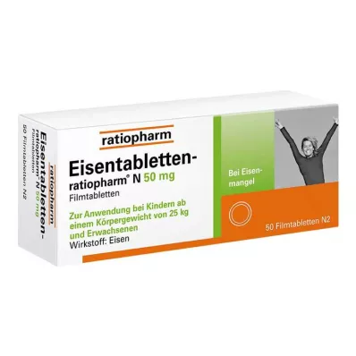EISENTABLETTEN-ratiopharm N 50 mg filmovertrukne tabletter, 50 stk
