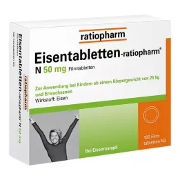 EISENTABLETTEN-ratiopharm N 50 mg filmovertrukne tabletter, 100 stk