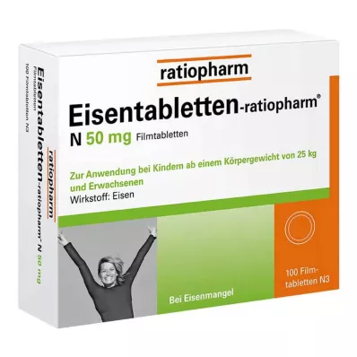 EISENTABLETTEN-ratiopharm N 50 mg filmovertrukne tabletter, 100 stk