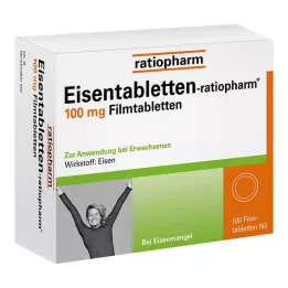 EISENTABLETTEN-ratiopharm 100 mg filmovertrukne tabletter, 100 stk
