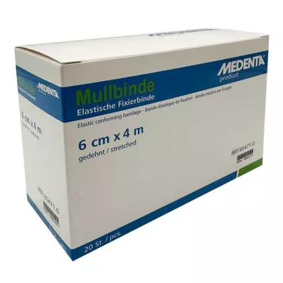 MULLBINDEN elast.6 cmx4 m, 20 stk