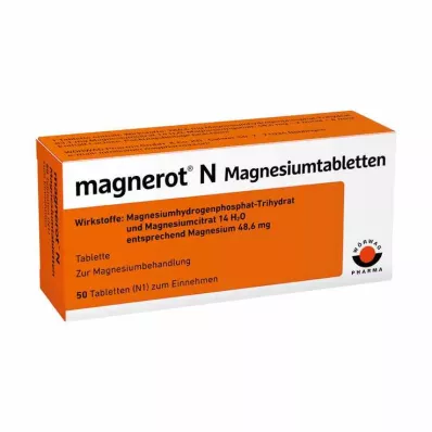 MAGNEROT N Magnesiumtabletter, 50 stk MAGNEROT N Magnesiumtabletter, 50 stk