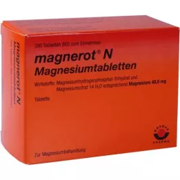 MAGNEROT N Magnesiumtabletter, 200 stk