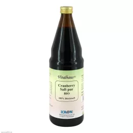 CRANBERRY SAFT ren økologisk Vitalhaus, 750 ml