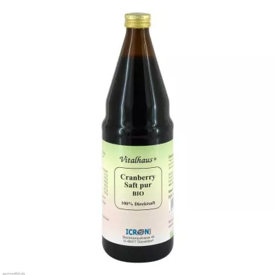 CRANBERRY SAFT ren økologisk Vitalhaus, 750 ml