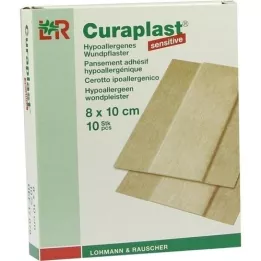 CURAPLAST Sårforbinding sensitiv 8x10 cm 1 m, 10 stk