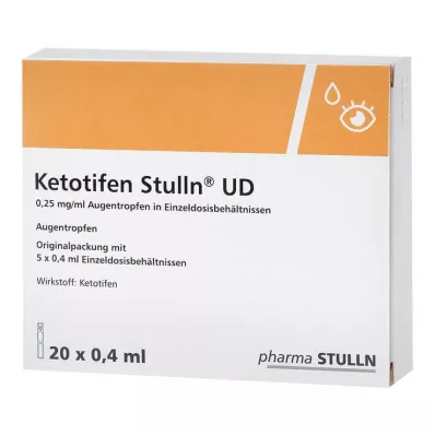 KETOTIFEN Stulln UD Øjendråber enkeltdosis pipette, 20X0,4 ml KETOTIFEN Stulln UD Øjendråber enkeltdosis pipette, 20X0,4 ml