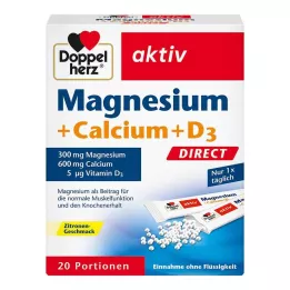 DOPPELHERZ Magnesium+Calcium+D3 DIRECT Pellets, 20 stk
