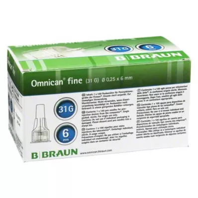 OMNICAN fin Pen Cannula 31 G 0,25x6 mm, 100 stk