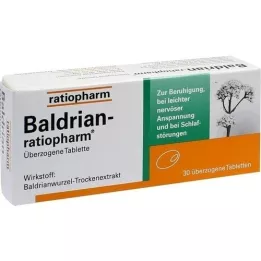 BALDRIAN-RATIOPHARM overtrukne tabletter, 30 stk