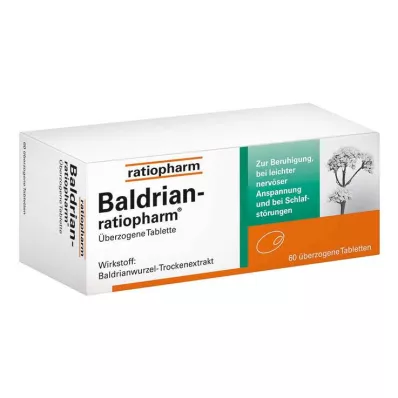 BALDRIAN-RATIOPHARM overtrukne tabletter, 60 stk BALDRIAN-RATIOPHARM overtrukne tabletter, 60 stk