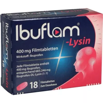 IBUFLAM-Lysin 400 mg filmovertrukne tabletter, 18 stk