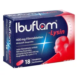 IBUFLAM-Lysin 400 mg filmovertrukne tabletter, 18 stk