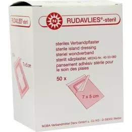 RUDAVLIES-sterile bandageplastre 5x7 cm, 50 stk
