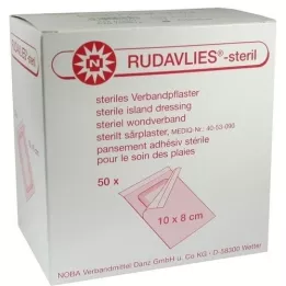 RUDAVLIES-sterile bandageplastre 8x10 cm, 50 stk