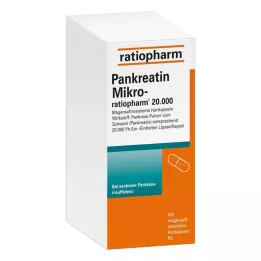 PANKREATIN Micro-ratio.20.000 mavesaft hårde kapsler, 100 stk