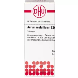 AURUM METALLICUM C 30 Tabletter, 80 Kapsler